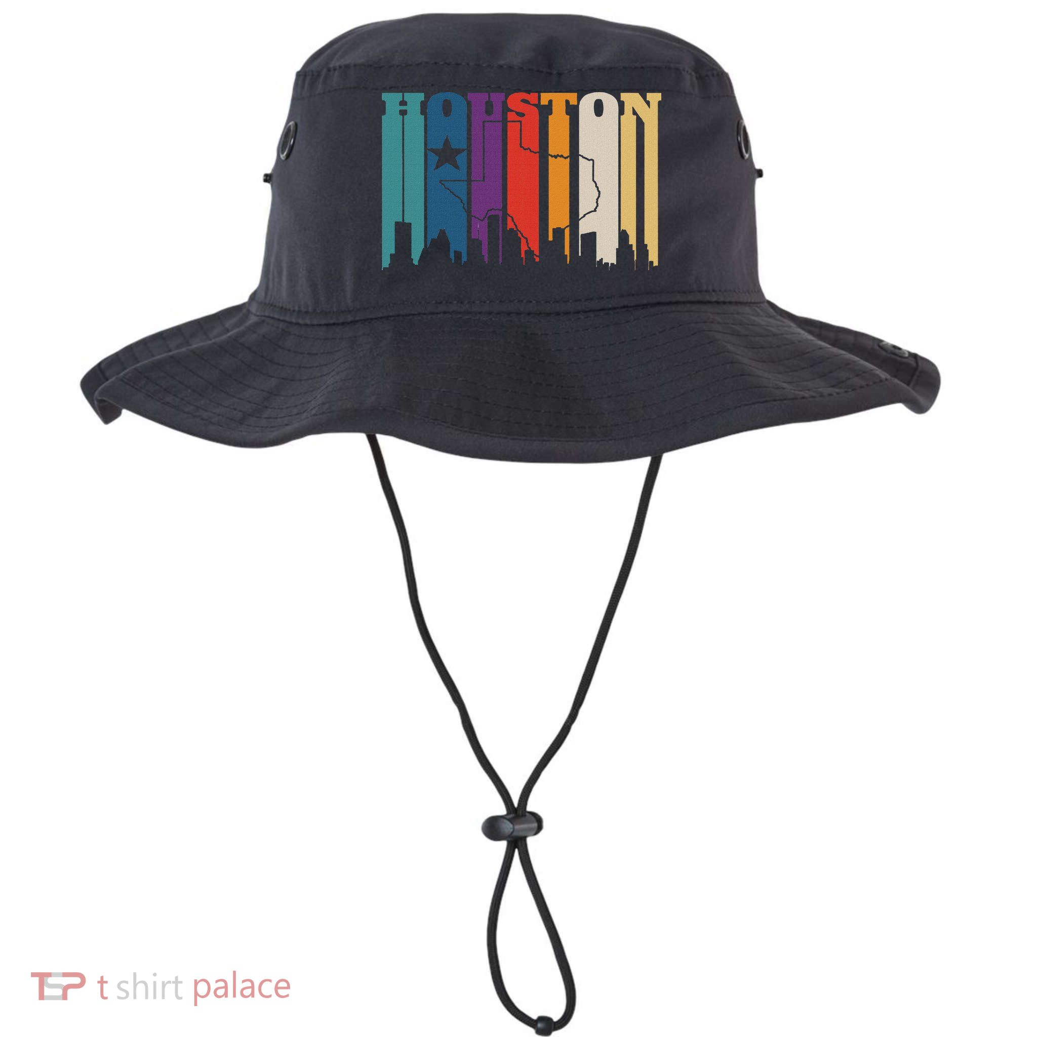 Houston Texas Map Skyline Gift Texas Home State Souvenir Bucket Hat
