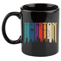 Houston Texas Map Skyline Gift Texas Home State Souvenir 11oz C Handle Ceramic Mug