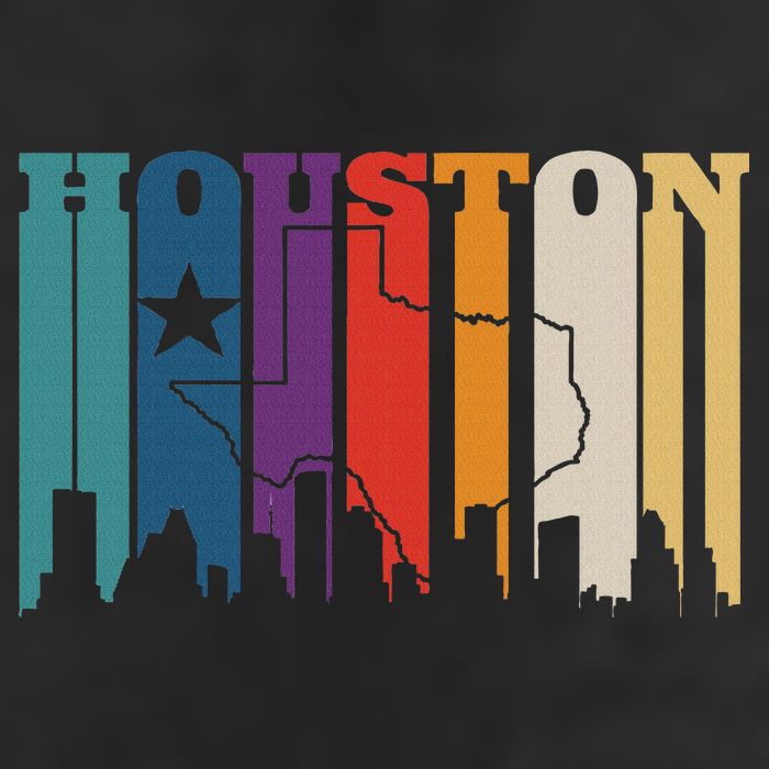 Houston Texas Map Skyline Gift Texas Home State Souvenir 11oz C Handle Ceramic Mug