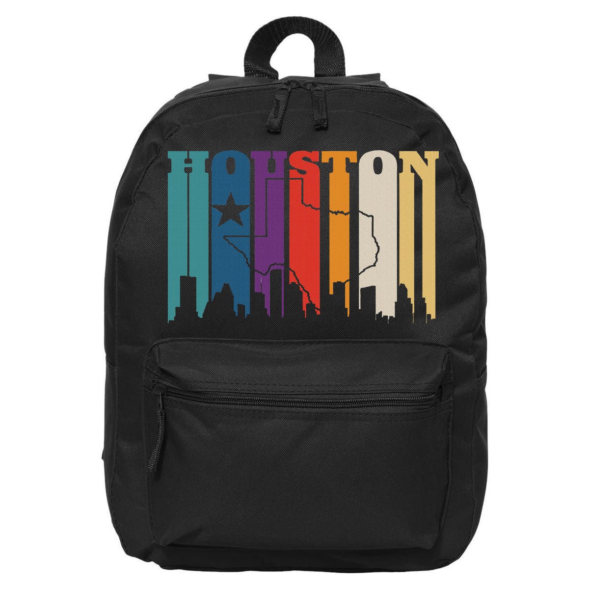 Houston Texas Map Skyline Gift Texas Home State Souvenir 16 in Basic Backpack