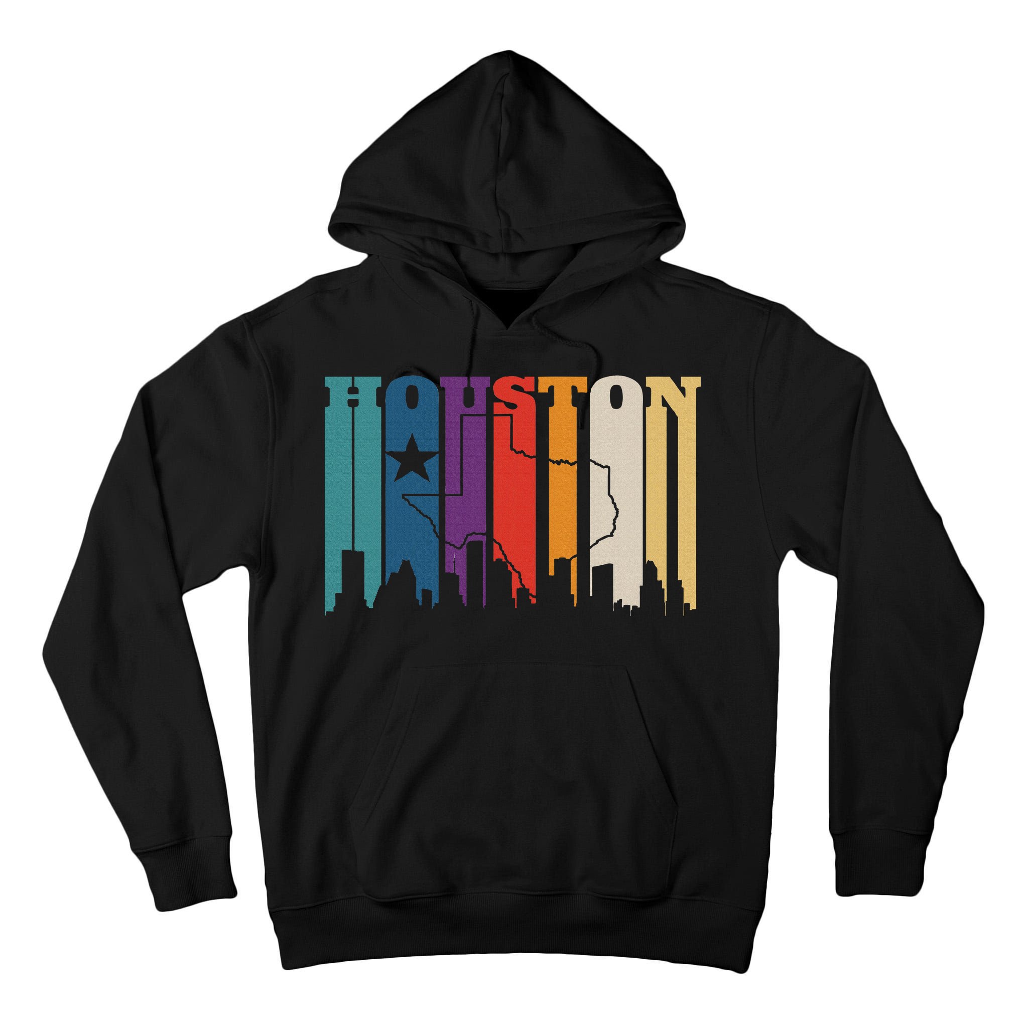 Houston Texas Map Skyline Gift Texas Home State Souvenir Tall Hoodie