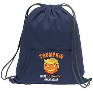 Halloween Trumpkin Make Halloween Great Again Sweatshirt Cinch Pack Bag