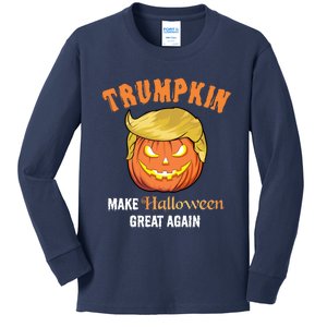 Halloween Trumpkin Make Halloween Great Again Kids Long Sleeve Shirt