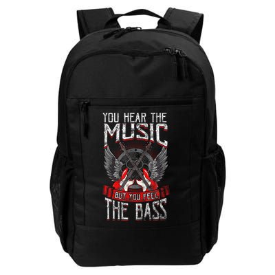 Hear The Music Feel The Bass Player Bassist Guitarist Gift Backpack