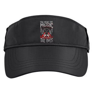 Hear The Music Feel The Bass Player Bassist Guitarist Gift Adult Drive Performance Visor