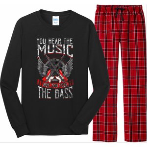 Hear The Music Feel The Bass Player Bassist Guitarist Gift Long Sleeve Pajama Set