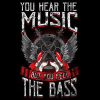 Hear The Music Feel The Bass Player Bassist Guitarist Gift Womens Tank Top