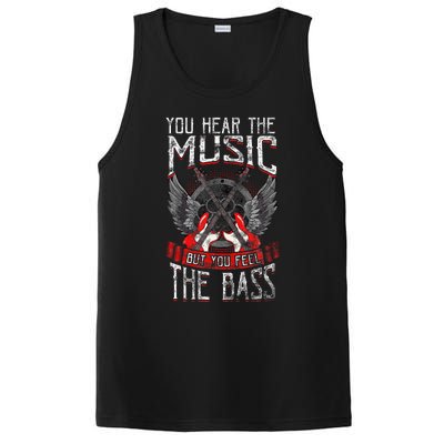 Hear The Music Feel The Bass Player Bassist Guitarist Gift PosiCharge Competitor Tank