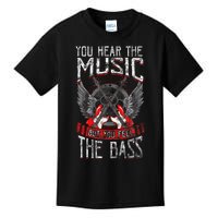 Hear The Music Feel The Bass Player Bassist Guitarist Gift Kids T-Shirt