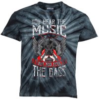 Hear The Music Feel The Bass Player Bassist Guitarist Gift Kids Tie-Dye T-Shirt