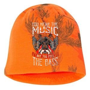 Hear The Music Feel The Bass Player Bassist Guitarist Gift Kati - Camo Knit Beanie