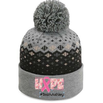 Hope Team Name Custom Breast Cancer Awareness The Baniff Cuffed Pom Beanie