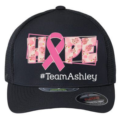 Hope Team Name Custom Breast Cancer Awareness Flexfit Unipanel Trucker Cap