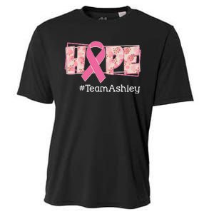 Hope Team Name Custom Breast Cancer Awareness Cooling Performance Crew T-Shirt