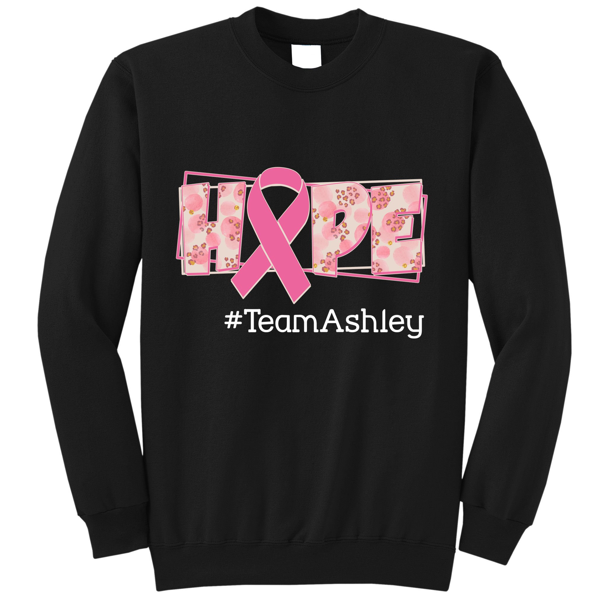 Hope Team Name Custom Breast Cancer Awareness Sweatshirt