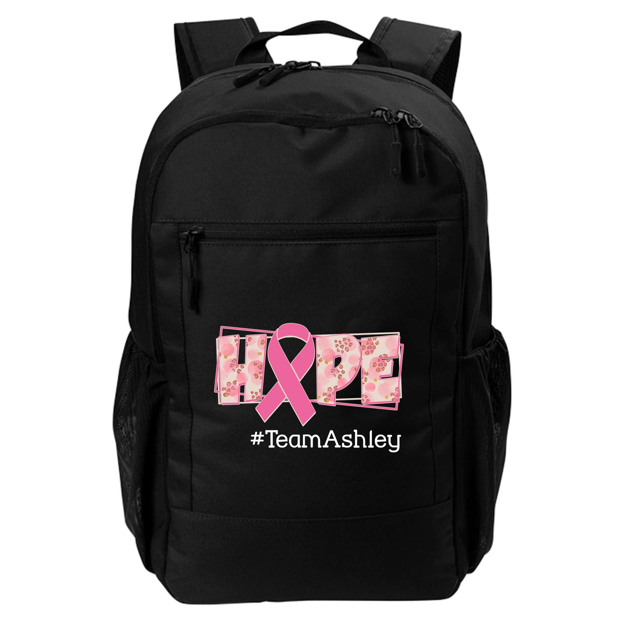 Hope Team Name Custom Breast Cancer Awareness Backpack