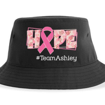 Hope Team Name Custom Breast Cancer Awareness Sustainable Bucket Hat