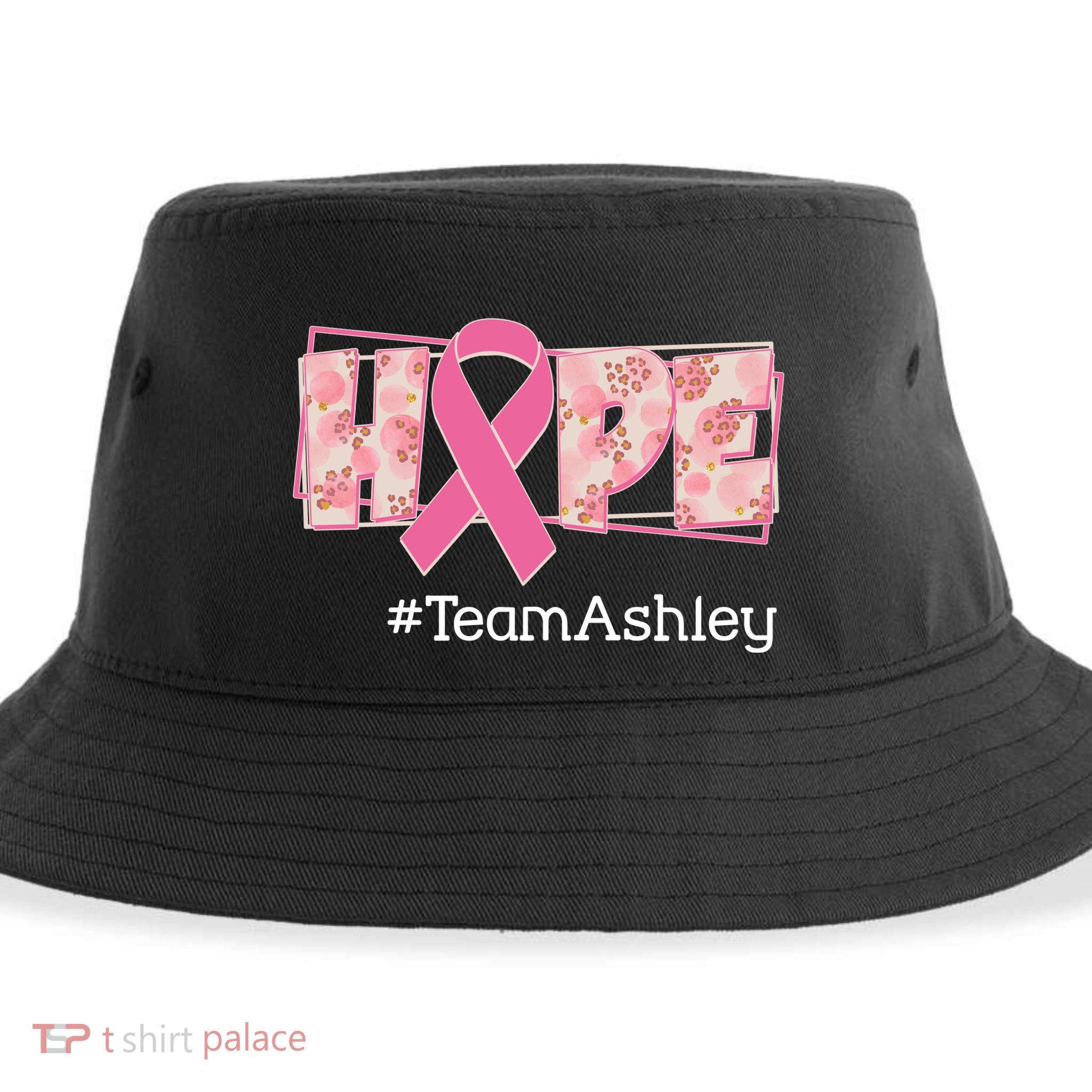Hope Team Name Custom Breast Cancer Awareness Sustainable Bucket Hat