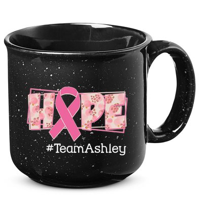 Hope Team Name Custom Breast Cancer Awareness 15oz Campfire Ceramic Mug