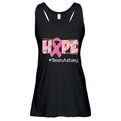 Hope Team Name Custom Breast Cancer Awareness Ladies Essential Flowy Tank