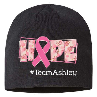 Hope Team Name Custom Breast Cancer Awareness Sustainable Beanie