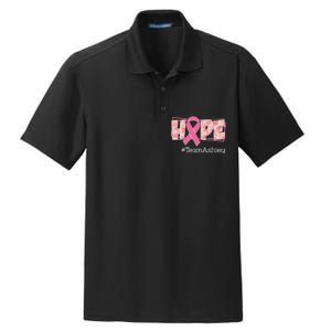 Hope Team Name Custom Breast Cancer Awareness Dry Zone Grid Polo