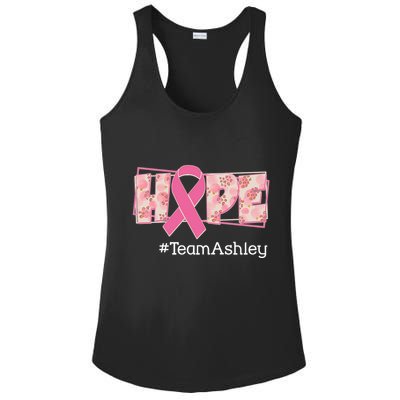 Hope Team Name Custom Breast Cancer Awareness Ladies PosiCharge Competitor Racerback Tank