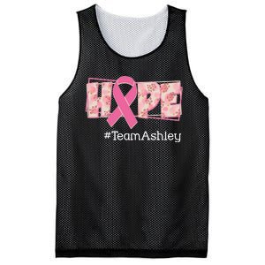 Hope Team Name Custom Breast Cancer Awareness Mesh Reversible Basketball Jersey Tank