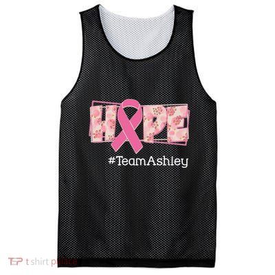 Hope Team Name Custom Breast Cancer Awareness Mesh Reversible Basketball Jersey Tank