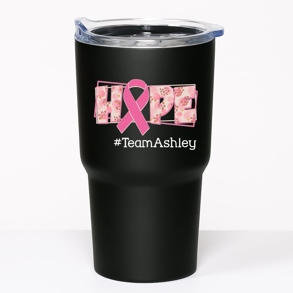 Hope Team Name Custom Breast Cancer Awareness Tumbler