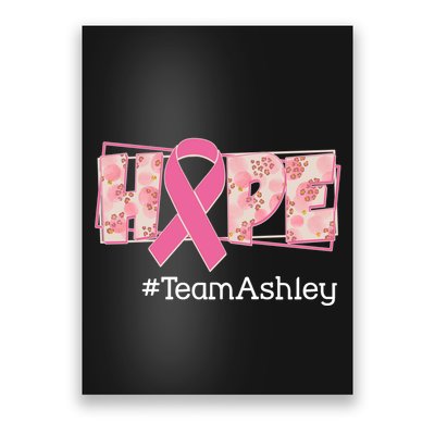 Hope Team Name Custom Breast Cancer Awareness Poster