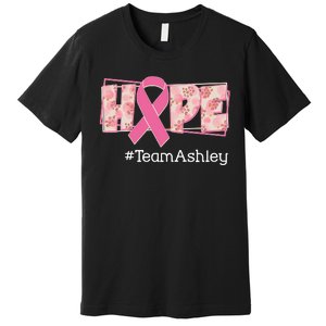 Hope Team Name Custom Breast Cancer Awareness Premium T-Shirt