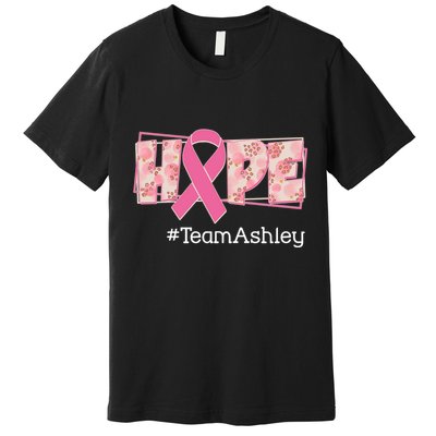 Hope Team Name Custom Breast Cancer Awareness Premium T-Shirt