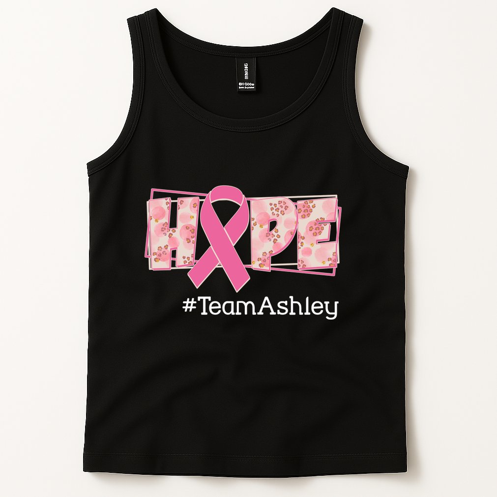 Hope Team Name Custom Breast Cancer Awareness Tank Top