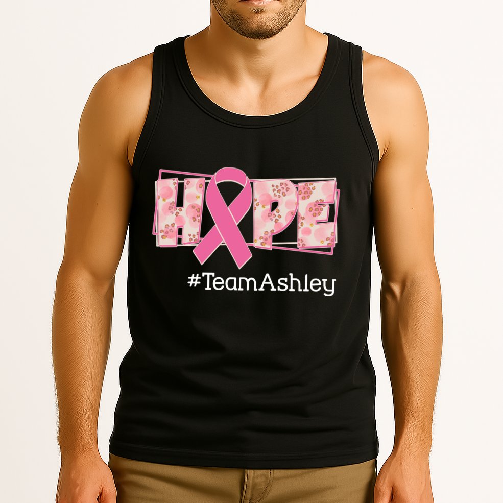 Hope Team Name Custom Breast Cancer Awareness Tank Top
