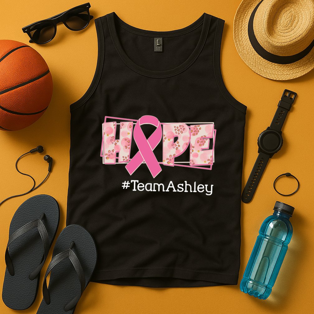 Hope Team Name Custom Breast Cancer Awareness Tank Top