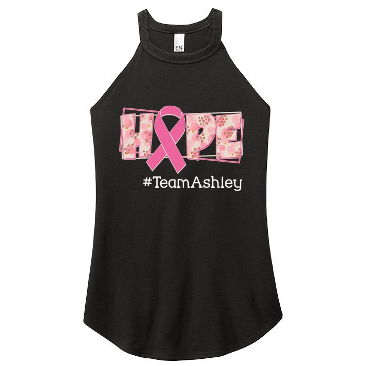 Hope Team Name Custom Breast Cancer Awareness Women's Perfect Tri Rocker Tank