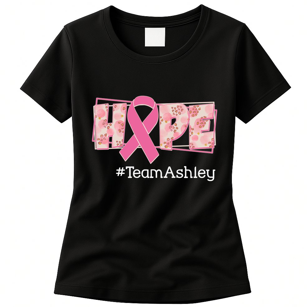 Hope Team Name Custom Breast Cancer Awareness Womens T-Shirt