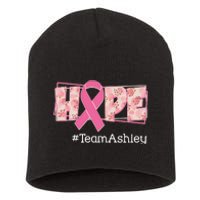 Hope Team Name Custom Breast Cancer Awareness Short Acrylic Beanie