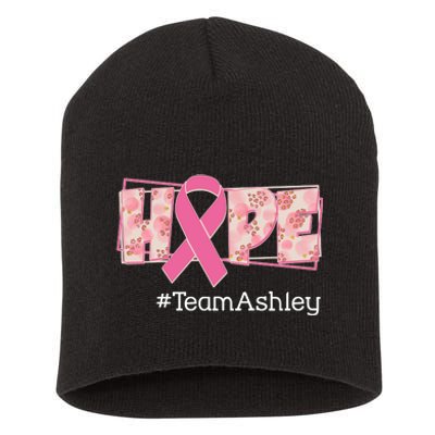 Hope Team Name Custom Breast Cancer Awareness Short Acrylic Beanie