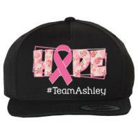 Hope Team Name Custom Breast Cancer Awareness Wool Snapback Cap