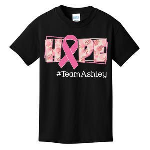 Hope Team Name Custom Breast Cancer Awareness Kids T-Shirt