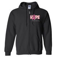 Hope Team Name Custom Breast Cancer Awareness Full Zip Hoodie