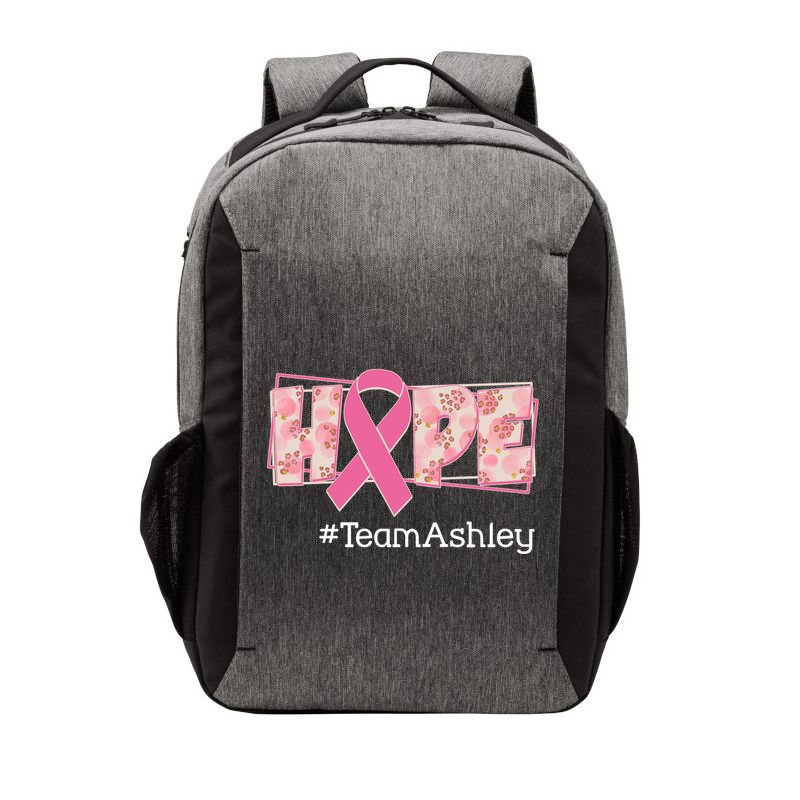 Hope Team Name Custom Breast Cancer Awareness Vector Backpack
