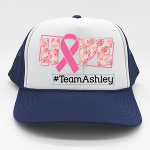 Hope Team Name Custom Breast Cancer Awareness Trucker Hat