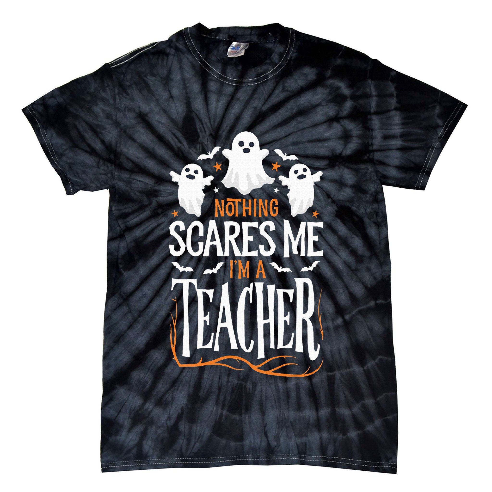 Halloween Teacher Nothing Scares Me Funny Teachers Tie-Dye T-Shirt