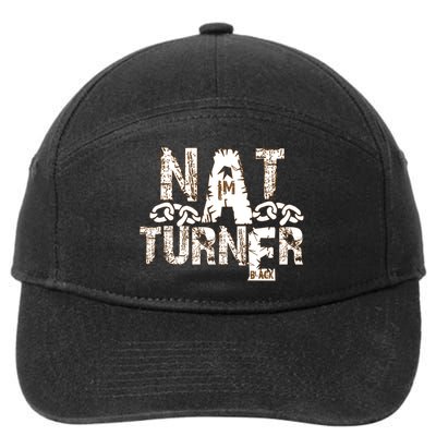 Historically Tee Nat Turner Cute Gift Blue Small 7-Panel Snapback Hat
