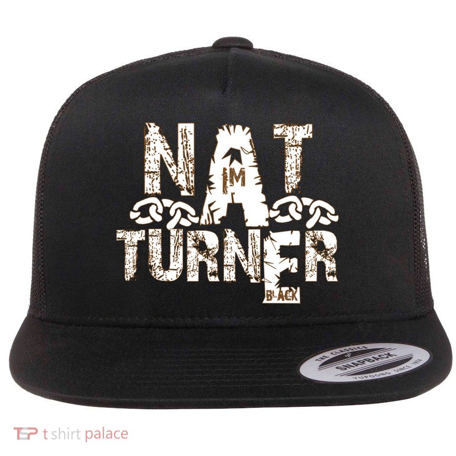 Historically Tee Nat Turner Cute Gift Blue Small Flatbill Hat