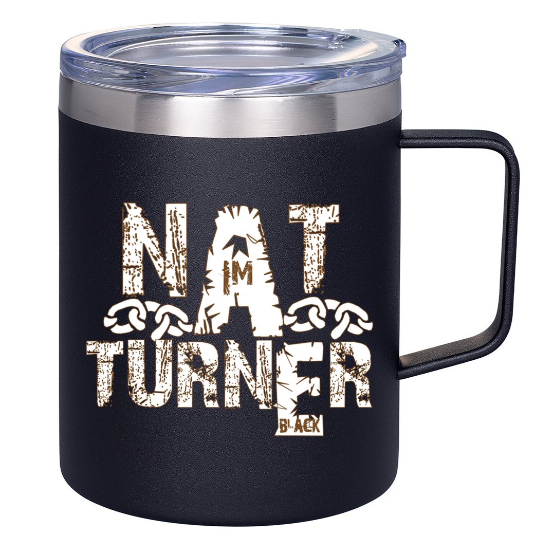 Historically Tee Nat Turner Cute Gift Blue Small 12oz Stainless Steel Coffee Mug