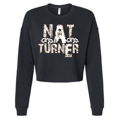 Historically Tee Nat Turner Cute Gift Blue Small Cropped Pullover Crew
